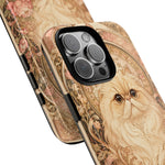 Persian Cat Floral Art Nouveau Tough Phone Case