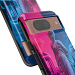 Neon Vaporwave Statue Tough Case | Retro Greek Sculpture Phone Cover