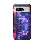 Neon Koi Reflection Vaporwave phone case | Tough Cover