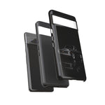 Black Classic C10 Truck Phone Case | Vintage Pickup Reflection, Minimal Auto Design