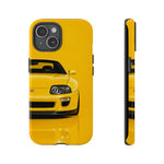 Yellow Supra Phone Case, MK4 90s JDM Legend Tough Protective Cover for Men
