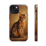 Abyssinian Warm Ticked Portrait Art Tough Phone Case