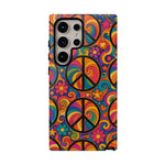 Peace Love Rainbow Spiral Art Tough Phone Case