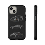 Black 300ZX Sports Car Tough Phone Case - Multi View