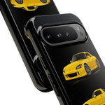 Yellow S2000 Convertible Sports Car Tough Phone Case Multi View