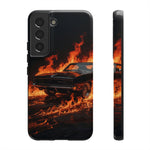 Black Charger Classic Muscle Flames Tough Phone Case Cover Gift
