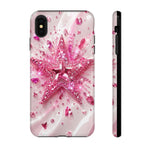 Pink Glitter Star Tough Case | Sparkle Phone Case