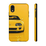 Yellow Supra Phone Case, MK4 90s JDM Legend Tough Protective Cover for Men