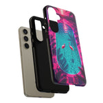 Neon Flamingo Pool Vaporwave Art Tough Phone Case