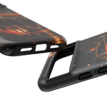 Orange Cuda Phone Case, Rainy City Night Muscle Car Tough Cover