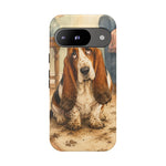 Guilty Basset Hound Phone Case, Muddy Watercolor Art Cover