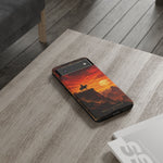 Western Sunset Cowboy Phone Case | Rugged Protective Cover
