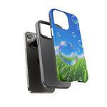 Bubbles Over Grass phone case | Tough Cover
