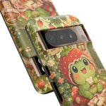 Cute Kawaii Frog Phone Case Strawberry Picnic Tough Cover Gift Art