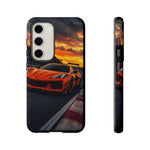 Orange C8 Z06 Flat Plane V8 Speed Art Tough Phone Case