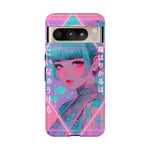 Neon Cyber Geisha phone case | Tough Case