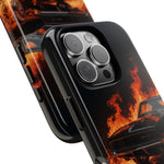 Black Charger Classic Muscle Flames Tough Phone Case Cover Gift
