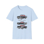 Classic 1957 Chevy Bel Air Hardtop Car Trio Illustration T-Shirt