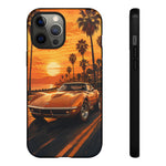 Orange Corvette C3 Stingray Sunset Palms Phone Case