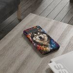 Alaskan Malamute Portrait Tough Phone Case - Vivid Paint Splatter