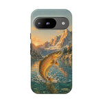 Leaping Golden Trout Lake Scene phone case | Tough Cover