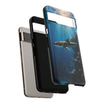 Cobia Reef Phone Case, Shaft of Light Ocean Fishing Tough Cover