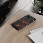 Challenger RT Phone Case, Rainy City Night Muscle Car Tough Cover