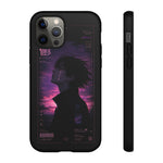 Melancholy Data Poster Phone Case, Glitch Anime Sky Tough Cover