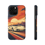Retro Sunset Countach phone case | Sports car tough cover