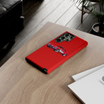 Red Classic Corvette C1 Illustration phone case | Retro Car Tough Case