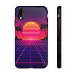 Classic Grid Sunset Vaporwave Art Tough Phone Case