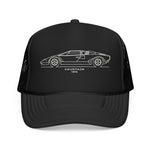 Countach 1974 Classic Exotic Supercar Line Art Hat Automotive Cap Adjustable