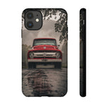 F100 Phone Case, Red White Classic Truck Foggy Road Cover, Gift