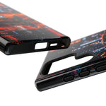 Orange Supra Phone Case, Neon City Night JDM Sports Car Tough Cover