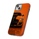 Orange Mustang Art Phone Case, GT500 American Muscle Car Tough Cover for Male