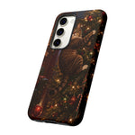 Tabby Cat on Christmas Tree phone case | Tough Case
