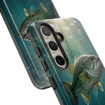 Largemouth Bass Phone Case, Sunlit Underwater Tough Cover, Gift