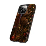 Tabby Cat on Christmas Tree phone case | Tough Case