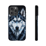 Siberian Husky Geometric Diamond Art Tough Phone Case