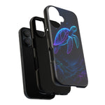 Neon Cyber Sea Turtle Tough Phone Case Ocean Design