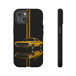 AAR Cuda Phone Case, Yellow 70 Muscle Car Stripe Studio Cover