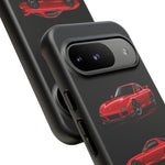 FD RX7 Phone Case Red, Three-View Vector Cover, JDM Gift