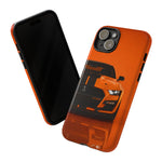 Orange Mustang Art Phone Case, GT500 American Muscle Car Tough Cover for Male