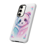 Pastel Panda Phone Case, Glitch Color Block Cover