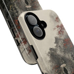 Autumn Temple Steps phone case | Japanese watercolor landscape cover