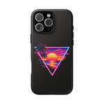 Synthwave Sunset Triangle Phone Case Retro Vaporwave Case