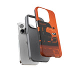 Orange Mustang Art Phone Case, GT500 American Muscle Car Tough Cover for Male
