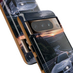Skyline GT-R R34 White Nurburgring Speed Art Tough Phone Case
