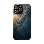 Snook Fishing Phone Case, Sunset Strike Cover for Inshore Anglers