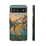 Leaping Golden Trout Lake Scene phone case | Tough Cover